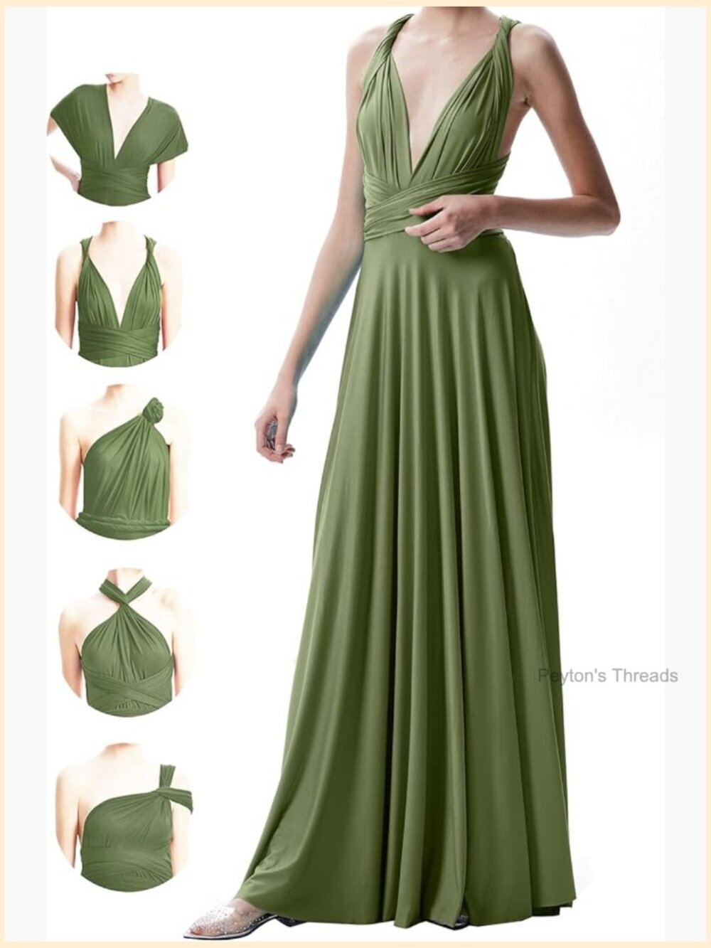 Convertible Infinity Maxi Dress - 100 Ways to Wear, Stretchy Wrap Dress for